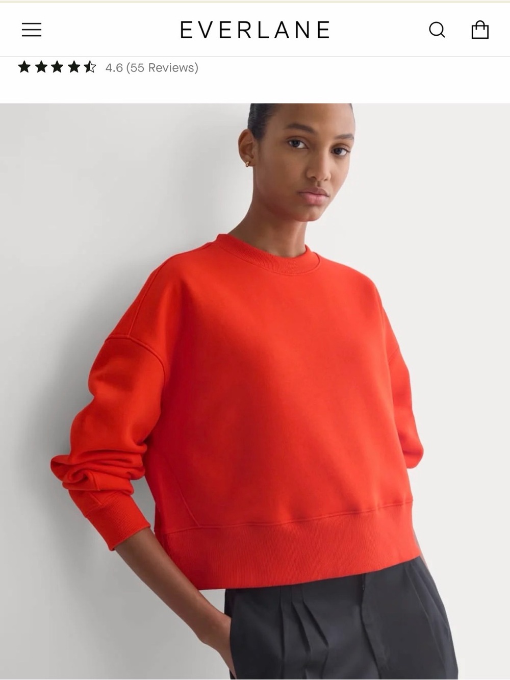 Everlane Women’s Luxe Fleece Sweatshirt